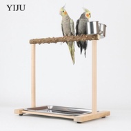 [YIJU] Parrot Perch, Wooden Bird Training Perch, Gym Stand, Parrot Cage Accessories, Parrot Training