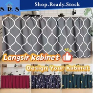 SRS_ Langsir Kabinet Dapur Tirai Kabinet Dapur Kain Kabinet Dapur Kitchen Curtain Skirting Dapur Kab