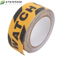 MIOSHOP Safety Tape, PVC Material Strong Adhesive Non Slip Tape, Non Skid Black Yellow 5m 1.97 Inch 