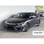 Honda Civic 2016-2021 (FC) Mugen Door Visor / Mugen &amp; Modulo Injection With Stainless Steel Door Visor (READY STOCK)