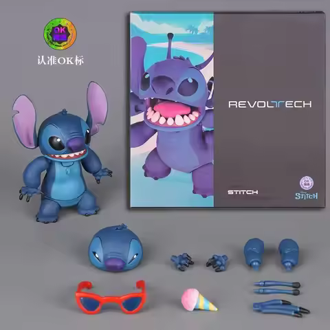 KAIYODO Lilo & Stitch Revoltech Stitch Test Sample 626 Anime Action Figures Model Custom Toys Birthd