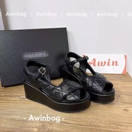 【Awinbag】cc fashion women's gift sandals Black