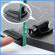 Wor* Magnetic Push To Open Touch Latches Glass Door Hinge Clamp Display Cabinet Hinge