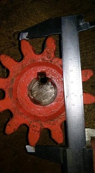 Gear Gigi nanas mesin molen pengaduk lubang as 28 mm - bahan besi cor