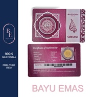 Bayu emas 1/4 dinar (1.06g), 1dinar (4.25g) 999.9 Gold bar - Masdora (Preloved)