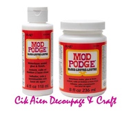 Modpodge Gloss / Matte Finish 16oz/473ml or 8oz/236ml from Plaid to decoupage tissue/paper on wood, 