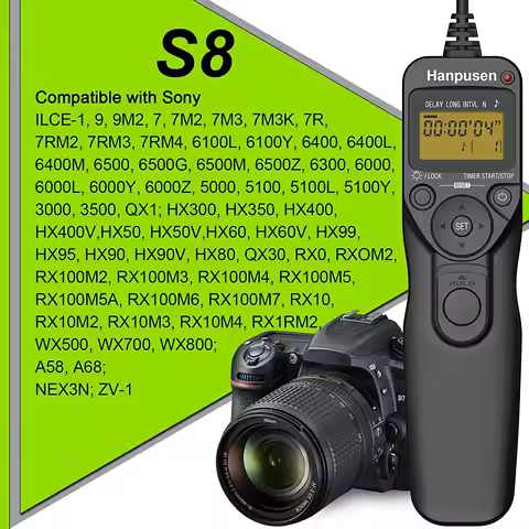 Multi-Function Timer Remote Switch Remote Cord for Sony Multi-Terminal A1 A9II A7IV A7II A6500 A6300