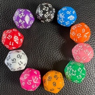 30-Sided Dice - D30 Polyhedral Acrylic Dice for DND RPG MTG Table Game 10pcs