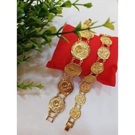 ￼Rantai Tangan / Gelang DUIT SYILING cop916 EMAS KOREA Bracelet MURAH