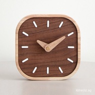 『JQ Time』Walnut table clock Delicate Small clock Japanese table clock Silent Clock Office table cloc