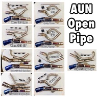 AUN Open Pipe for Wave 100 125, Mio 1, Sniper150, Raider150 Carb, Raider150 FI, Aerox V1, NMAX V1