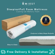 [Homiest] Sleepiest Full Foam Mattress /Plus/Classic/Firm in Cooling Gel Memory Foam Single/Super Single/Queen/King