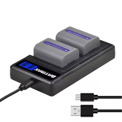 2Pcs NP-FP50 NP FP50 NPFP50 Battery + LCD Charger for Sony NP-FP30 NP-FP50 NP-FP60 NP-FP70 NP-FP71 N
