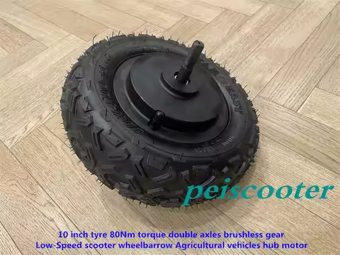 10 inch tyre 80Nm torque double axles brushless gear Low-Speed scooter wheelbarrow Agricultural vehi