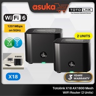 Totolink X18 AX1800 Mesh WiFi Router (2 Units per box)