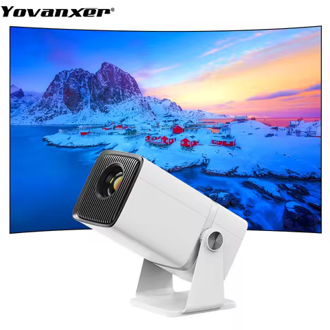 Yovanx4K HD Projector A86W Android WiFi 3D Home Theater Portable Beam Mini Projector for Home Theate