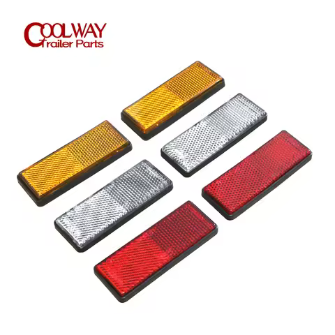 Trailers Truck Caravan Round Reflector Amber Red White 88.6x34.6mm E4 Approved SAEDot Tape Accessori