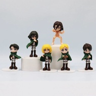 Attack On Titan Chibi Figure Large 9cm Eren Yeager Character Levi Ackerman/ Mikasa Ackerman/ Armin A