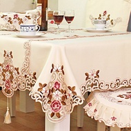 220 European Style Embroidered Tablecloth Chair Cover Table Runner Decoration Coffee Table Cloth Tab
