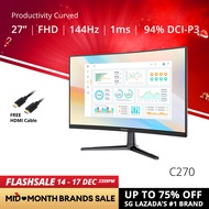 PRISM+ C270 27 144Hz 1500R Curved Productivity Monitor Gaming Monitor [1920 x 1080]
