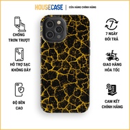 YELLOW CRACKLE metallic gold crack camo iphone case hard TPU thunder effect