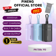 CCC (3C) Certificate Pineng PN-739SPD 22.5W 20000mAh Portable Powerbank w/ Fast Charge Detachable Ca