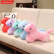 CRAFTSERIES 2026 Tie-Dye Colorful Pony Plush Toy Little Horse Doll New Year Gift Festival Creative P