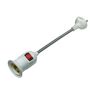 Plug in Light Bulb Socket E27E26 Light Socket to Plug Adapter Extender Outdoor Flexible Neck Extensi