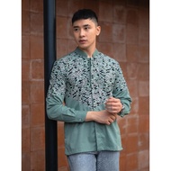 KEMEJA HIJAU NUC.ID Arjuna 05 Men's Batik Shirt (Sage Green) baju batik lelaki
