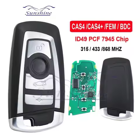 Sunshine CAS4 868/315/433mhz Car Remote Smart Key For BMW 1 3 5 7 Series CAS4 System Auto Vehichle A