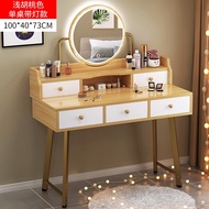 IKEA STYLE Dressing Table With Mirror Modern Cosmetic Make Up Desk Storage Cabinet Meja Makeup Table Meja Kosmetik