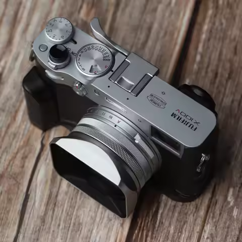Metal Square Lens Hood For Fuji X100V X100VI X100F Fujifilm X100S Camera with Lens Cap