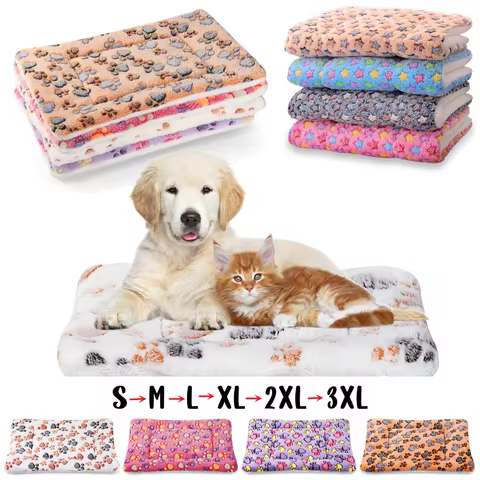 Large Size Flannel Dog Bed Thicken Cat Bed Sleeping Mat Dog Mat Blanket For Puppy Kitten Dog Bed Rug