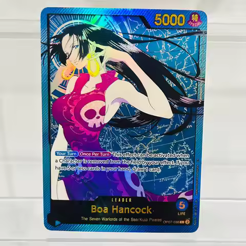 One Piece Boa Hancock OP07-038 English DIY Card with Holographic Texture, Perfect Condition Premium 