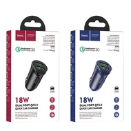 Hoco Z39 2USB Car Charger Fast QC/FCP/AFC (18W) Available With Lightning/Micro USB & Type-C Cable 1m