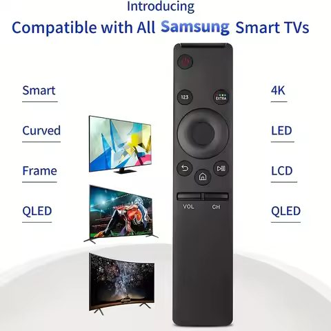 Universal Remote Control Support Samsung 2K 4K 8K 3D HD UHD Curved LED QLED Smart TVs and Old TVs BN