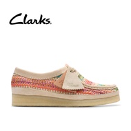 Clarks Womens Wallabee. Shoes - Multi Raffia Kasut Perempuan