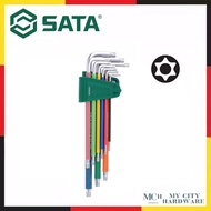 SATA 9 Pieces Colorful Portable Extra Long Torx Key Set 09702CH