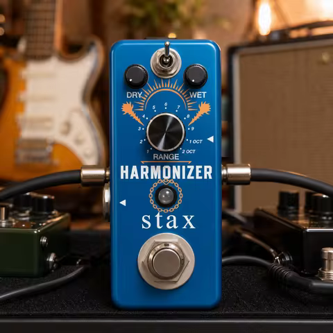 Stax Guitar Harmonizer Pedal Digital Effect Pedal Harmonic Harmony Pitch Shifter Detune True Bypass 