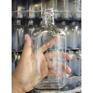 BOTOL KACA GEPENG/BOTOL MENSION 380ML/BOTOL CUPANG/BOTOL UNIK/BOTOL POLOSAN TANPA TUTUP/VAS BUNGA KA