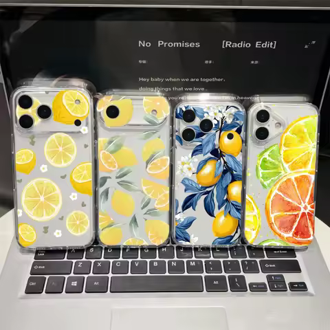Yellow Lemon Flower Pattern Clear Phone Case For Huawei Honor X8D X6C X9D X7D X9A X7A X8B X9B X7B X8