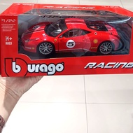 DIECAST BBURAGO RACING FERRARI RED 1:24