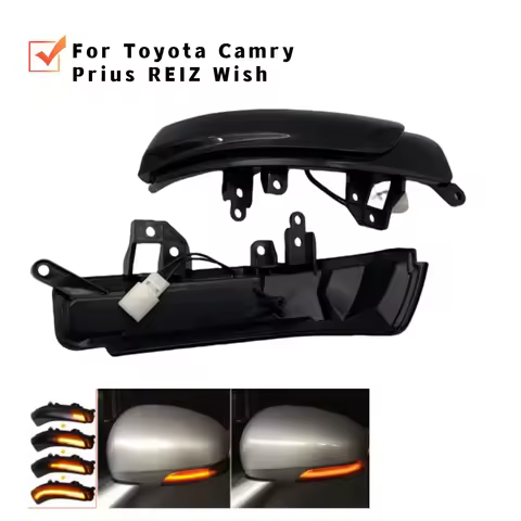 2PCS Car LED Dynamic Turn Signal Light For Toyota Camry Prius REIZ Wish Mark X Crown Avalon IQ EQ EV