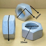 Hdg M33 pitch 3.5mm galvanized hotdeep anti-rust hex nut M33