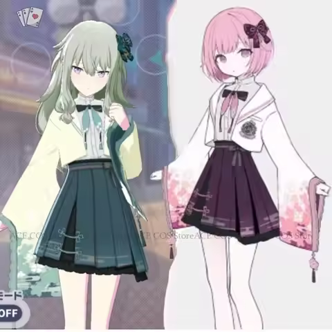 Customized Project Sekai Otori Emu Otori Cosplay Costume Wig Kimono HanoriPjsk Pink Skirt Halloween 