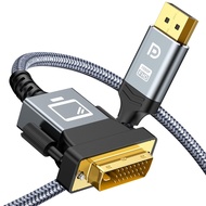 Capshi DisplayPort to DVI Cable 3ft, DVI to DisplayPort Adapter Male to Male,Gold-Plated DVI to DP C