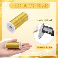 32.8 Ft 0.4 mm Jewelry Wire, 26 Gauge Copper Beading Wire Tarnish Resistant Craft Supplies Gold Craf
