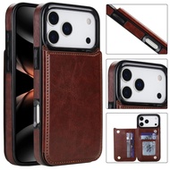 Apple 17 Leather Flip Phone Case for iPhone 15 Pro Max/13/14/16e