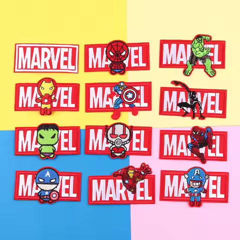 Disney Marvel superhero Spiderman Iron Man hulk Cartoon Patches Stickers for Clothes Accessories Kid