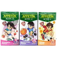 APPETON VITAMIN C ACTIV-C FOR 7-12 YEARS OLD 60'S (BLACKCURRANT / ORANGE / STRAWBERRY)